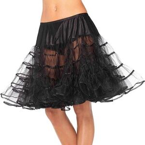 Leg Avenue Women's Knee Length Black Petticoat Skirt Costume